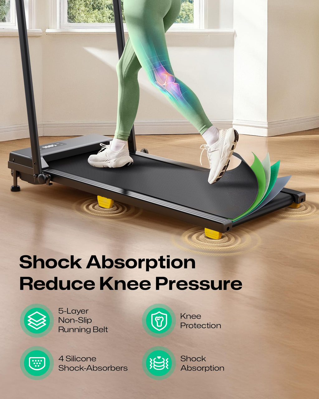 Urevo Walking Pad, 9% Incline Under Desk Treadmill With Hiit Program For Home And Office, 3 In 1 Foldable Treadmill With Remote