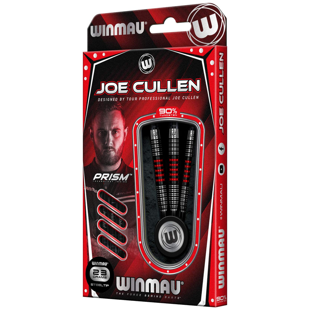 Winmau Joe Cullen Signature Edition 23 Gram Tungsten Darts Set With Flights And Stems (Shafts)