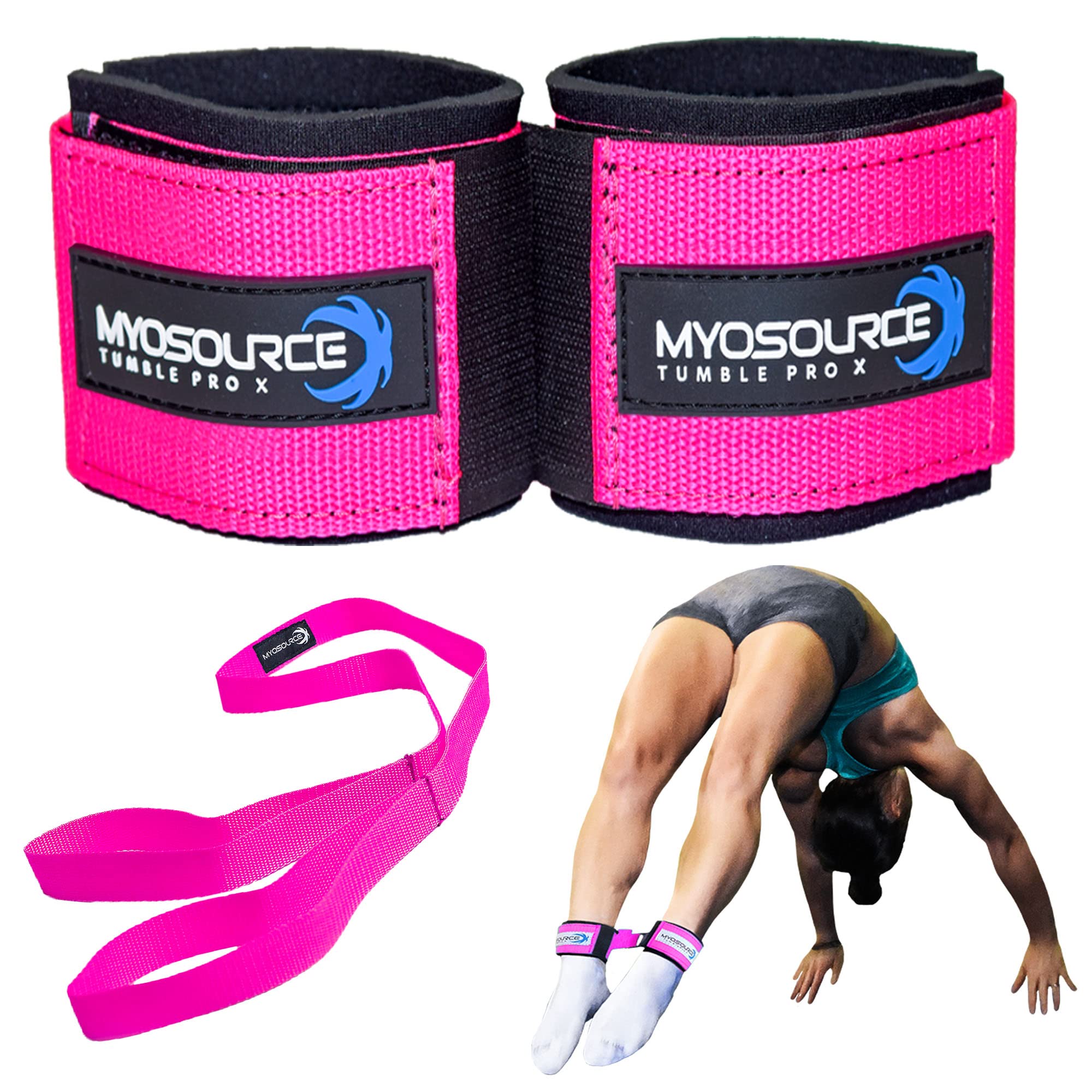 Tumble Pro X Ankle Straps - Cheerleading, Gymnastics Tumble Training Defrogger Keeps Ankles Together During Stunting And Back Tu