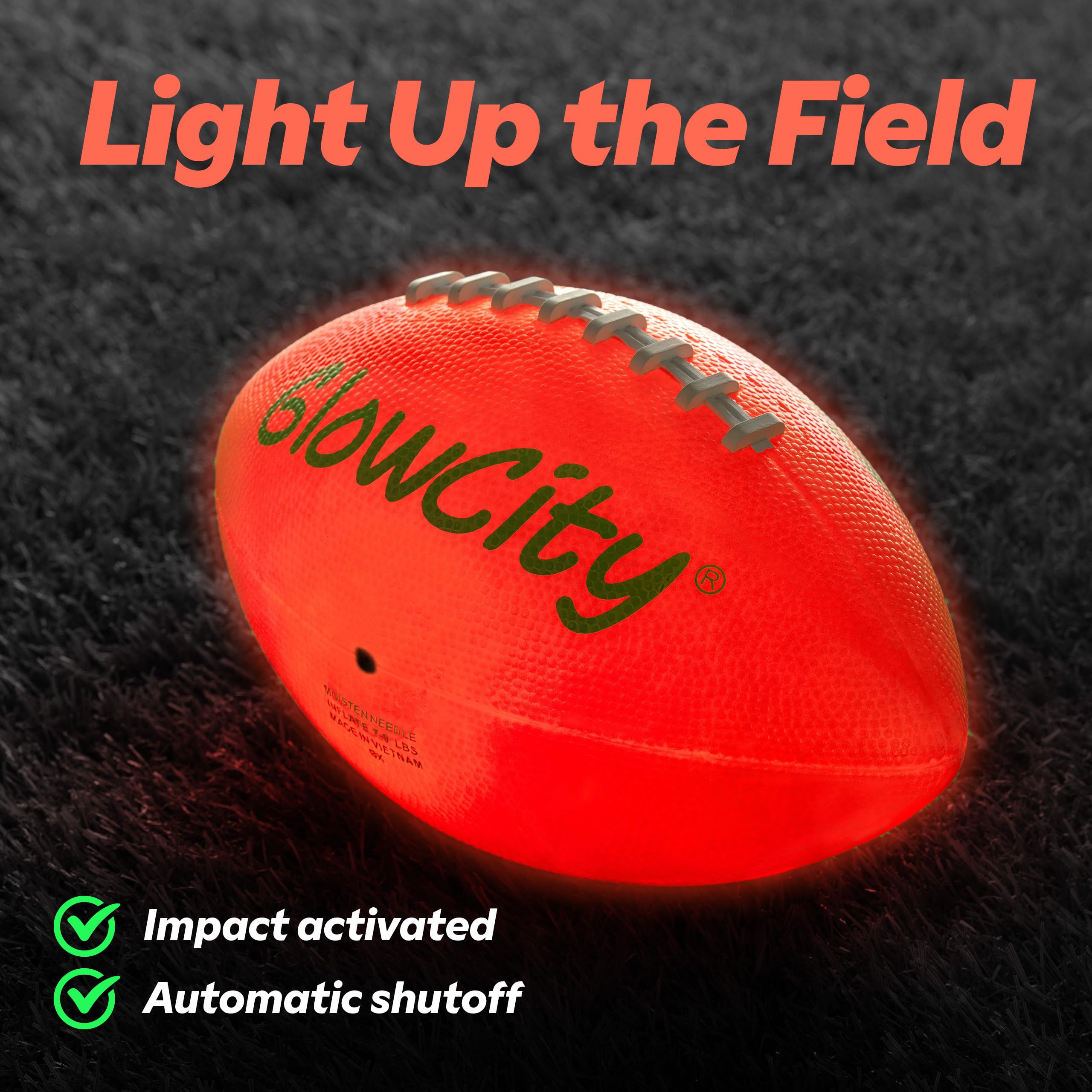 Glowcity Glow In The Dark Football - Light Up, Youth Size Footballs For Kids - Led Lights And Pre-Installed Batteries Included
