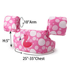 Silfrae Swim Vest Swim Floatation Vest Learn-To-Swim Device For Kids 30-50 Lbs (Pink Flamingo)