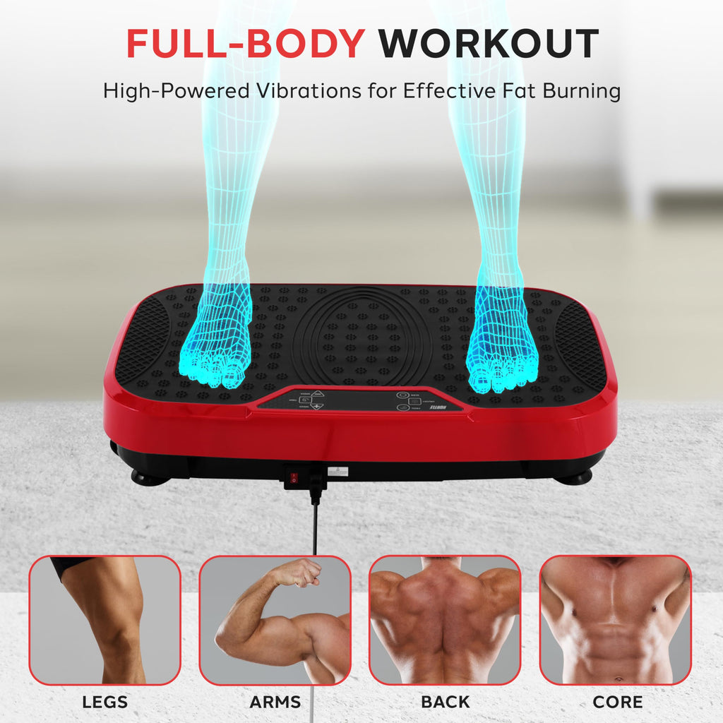 Hurtle Fitness Vibration Platform Machine - Home Gym Whole Body Shaker Exercise Machine Workout Trainer Fast Weight Loss with Re