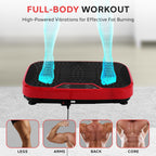 Hurtle Fitness Vibration Platform Machine - Home Gym Whole Body Shaker Exercise Machine Workout Trainer Fast Weight Loss with Re