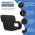 Stadium Seat For Bleachers With Back Support Reclining Adults Camping Stadium Chair Extra Thick Cushion Bleacher Seats Waterproo