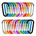 Zalava Aluminum Carabiner Clip D Ring, 24Pc Keychain Clips Spring Snap Hook,Small Carabiners Set For Outdoor Camping Fishing Hik