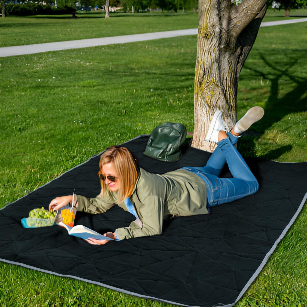 Kawagebo Kamp Outdoor Waterproof Blanket, Foldable Fleece Stadium Blanket For Outdoor Sports Event, Camping, Car, Pet, Picnics -