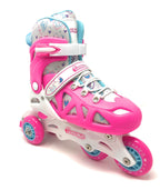 Chicago Skates Girls Inline Training Skate Combo Set - Pink/Purple - Medium Sizes 1-4