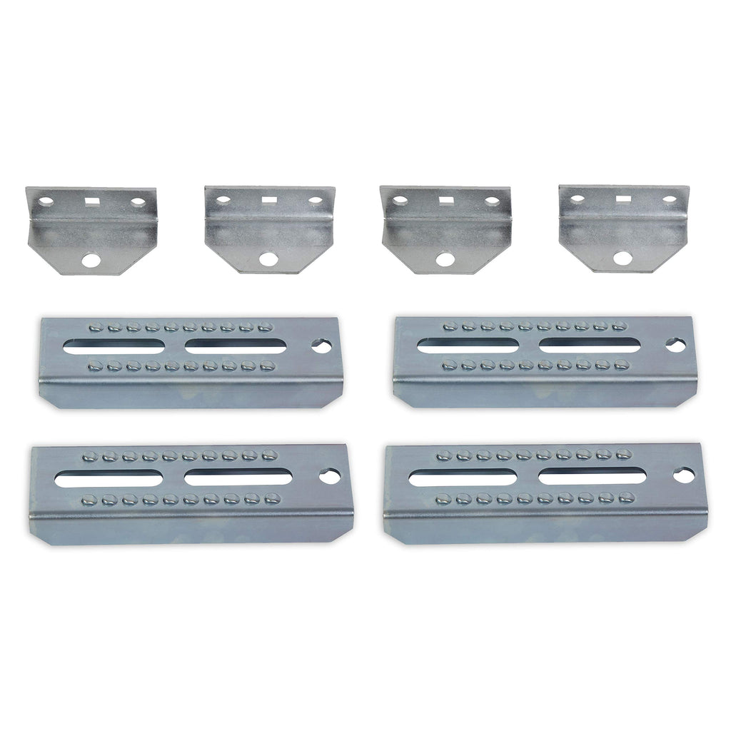 Ecotric 4Pcs 8'' Galvanized Swivel Top Bunk Bracket Kit Compatible With 2 X 4 Boat Trailer Crossmember - Ski Boat, Fishing Boat