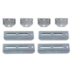 Ecotric 4Pcs 8'' Galvanized Swivel Top Bunk Bracket Kit Compatible With 2 X 4 Boat Trailer Crossmember - Ski Boat, Fishing Boat