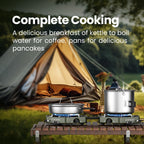 Cofiyard Propane 2-Burner Camping Stove With Carrying Bag And Gas Stove Pressure Regulator, Camping Essentials Folding Camp Stov