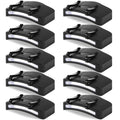 Hortsun 10 Pcs Hat Light Clip COB Cap Lights Clip on Hat Headlamp Battery Powered Cap Brim Lamp Black Waterproof Ultra Bright He