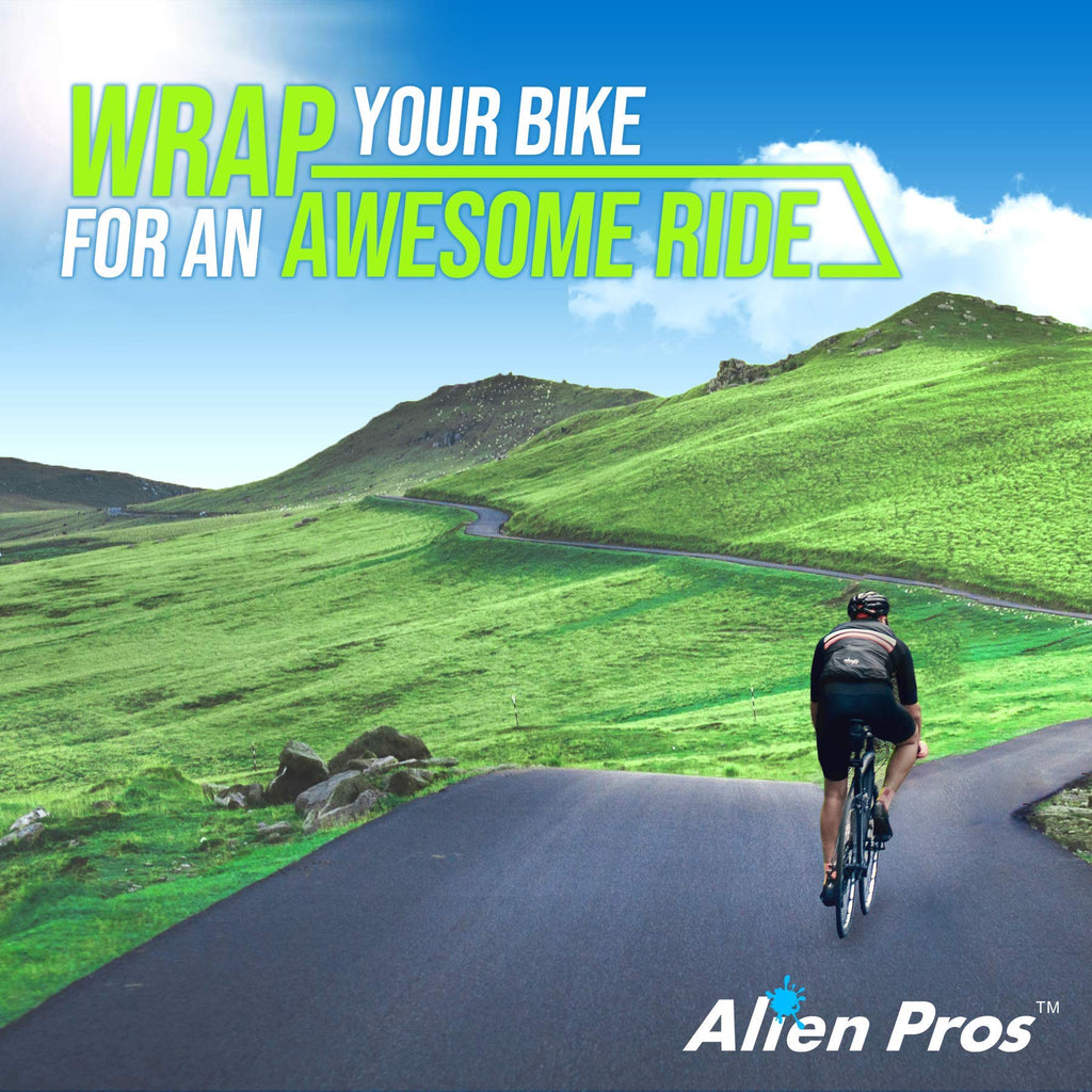 Alien Pros Bike Handlebar Tape Carbon Fiber (Set Of 2) Black Yellow - Enhance Your Bike Grip With These Bicycle Handle Bar Tape