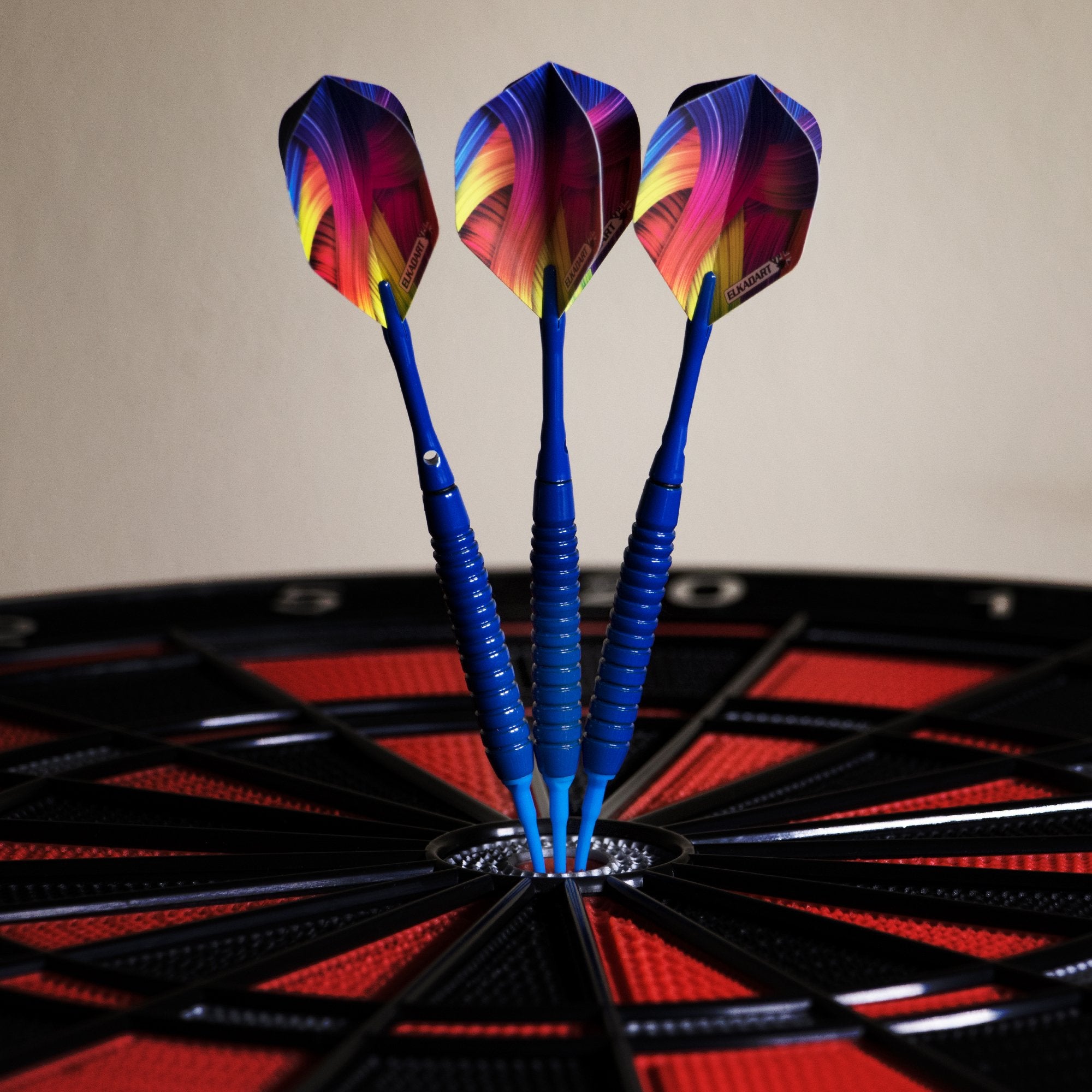 Elkadart Neon Soft Tip Darts With Storage/Travel Case, Blue, 18 Grams
