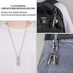 Tisur Titanium Emergency Keychain Necklace Whistle,Edc Safety Whistles For Women And Kids,Loud Up To 120Db, Survival Whistles Fo
