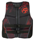 Full Throttle Mens Rapid-Dry Flex-Back Life Jacket M Red