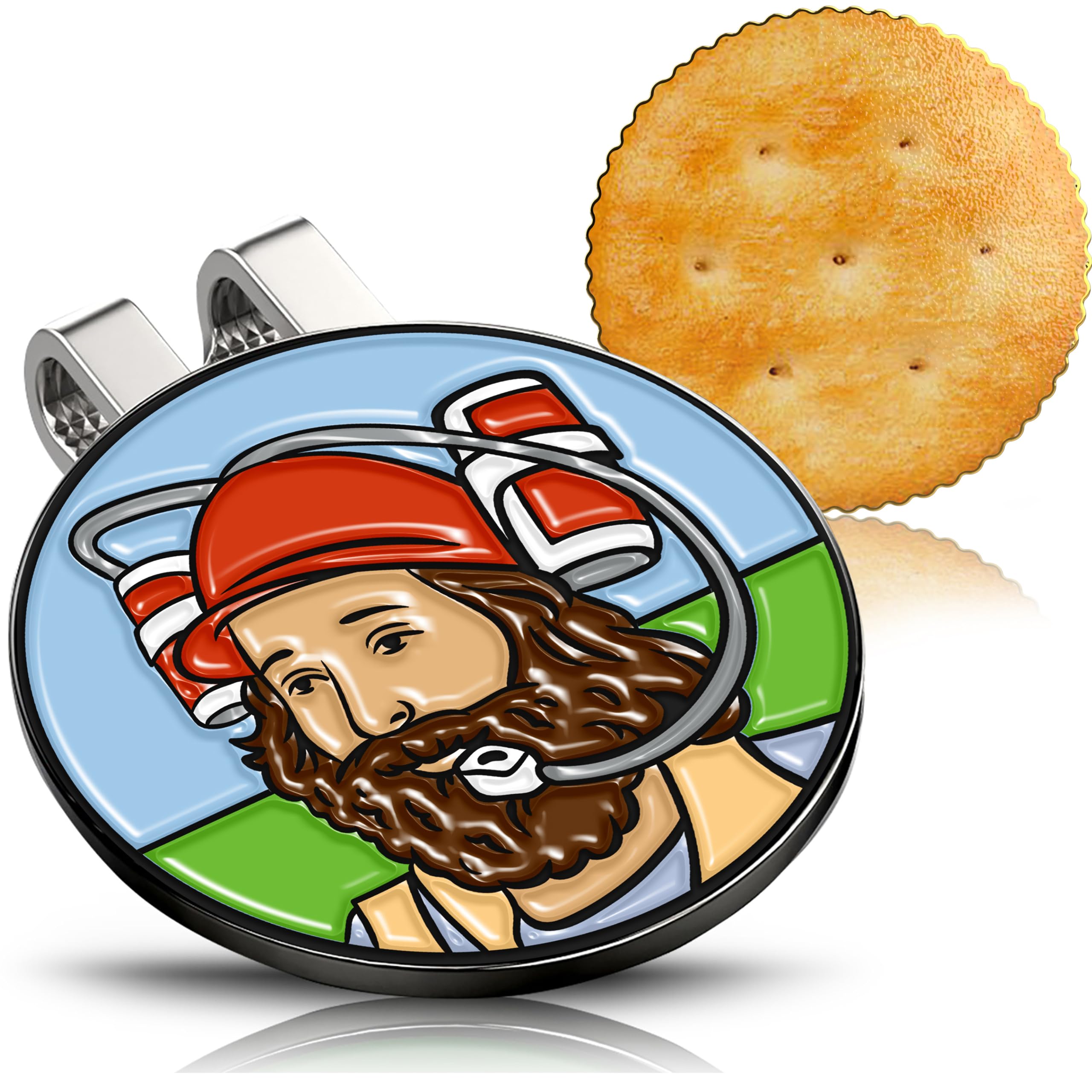 Gilmore Cracker Golf Ball Marker And Magnetic Hat Clip, Plus Bonus Drunk Caddy Golfball Marker - Fun, Unique, And Must-Have Golf