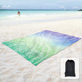 Sunlit Silky Soft 85X72 Boho Sand Proof Beach Blanket Sand Proof Mat With Corner Pockets And Mesh Bag For Beach Party, Travel, C