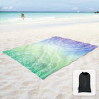 Sunlit Silky Soft 85X72 Boho Sand Proof Beach Blanket Sand Proof Mat With Corner Pockets And Mesh Bag For Beach Party, Travel, C