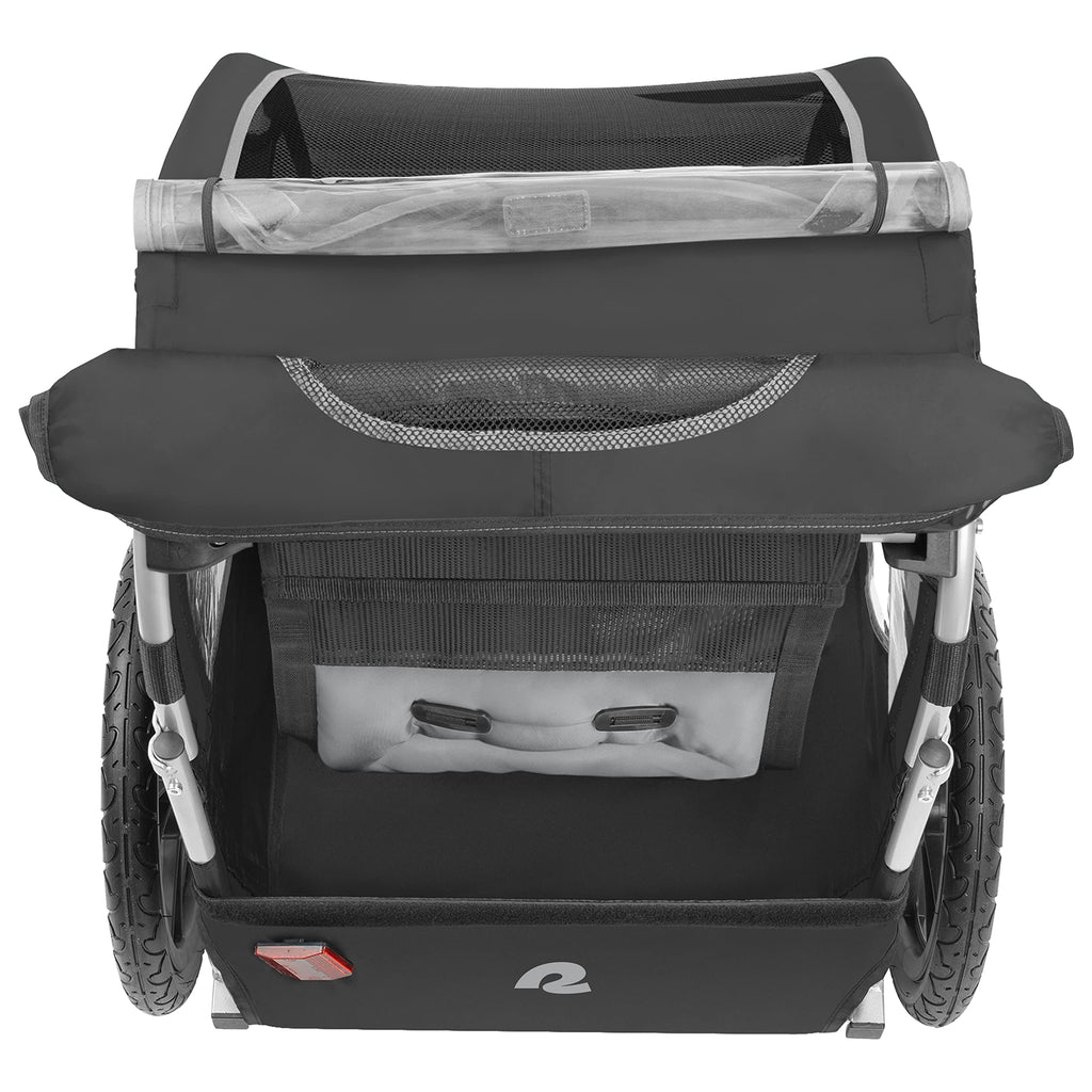 Retrospec Rover Kids Bicycle Trailer - Single & Double Passenger Childrens Foldable/Collapsible Tow Behind Bike Trailer With 16