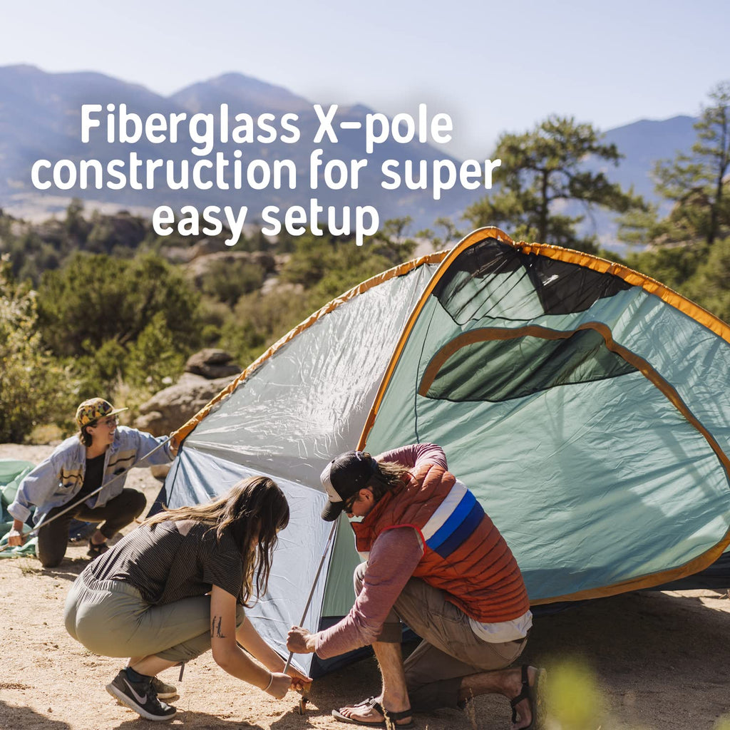 Kelty Tallboy Family + Car Camping Tent, 4 Or 6 Person Freestanding Overnight Shelter, Large Capacity, Tall Height, Stuff Sack I