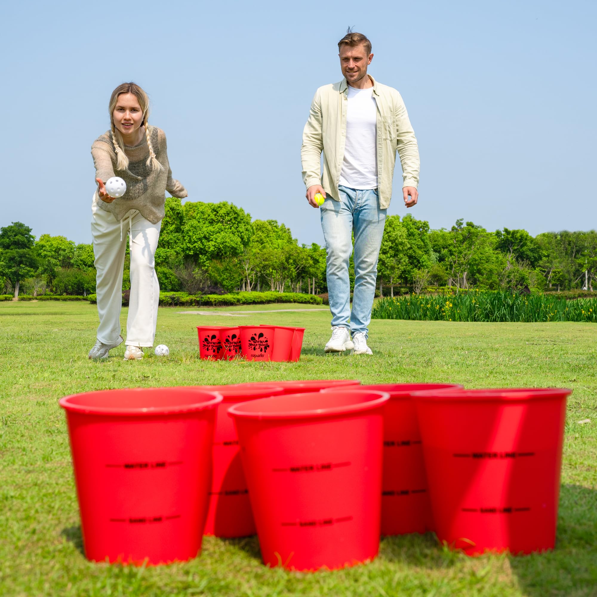 Ropoda Yard Pong - Giant Yard Games Set Outdoor For The Beach, Camping, Lawn And Backyard