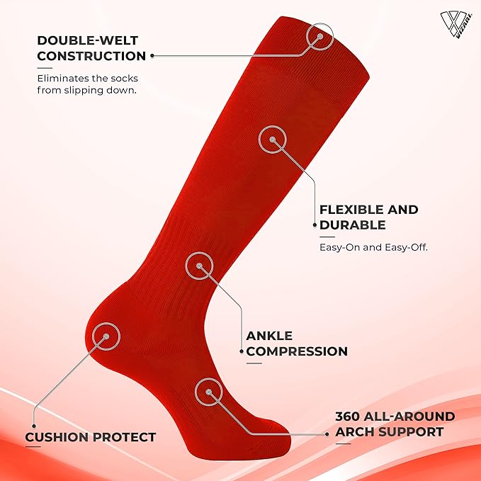 Calza Sock-Red - Vizari Sports