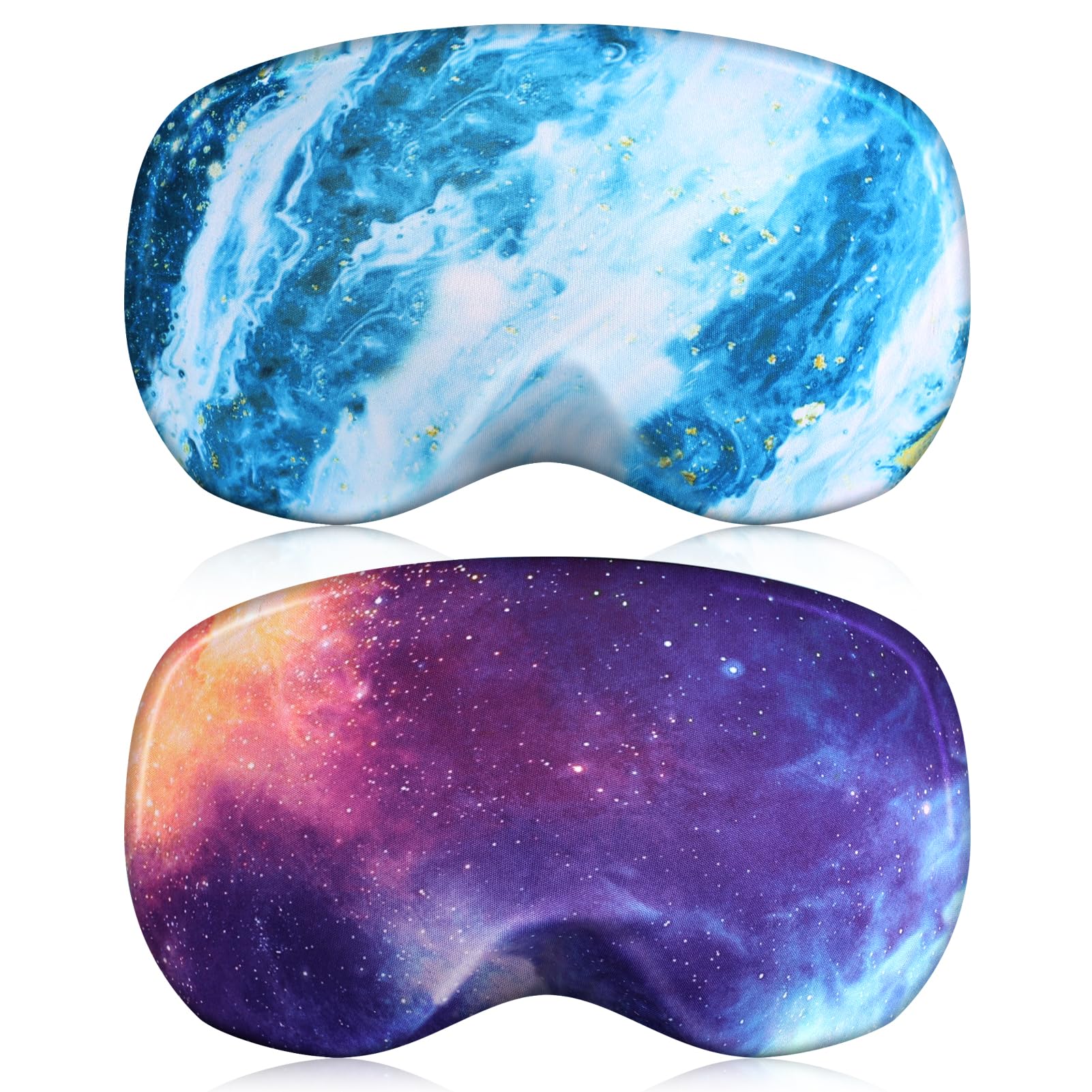 FINPAC 2 Pieces Ski Goggle Cover Sleeve, Microfiber Protective Lens Scratch Dust Protection Storage for Travel Apres