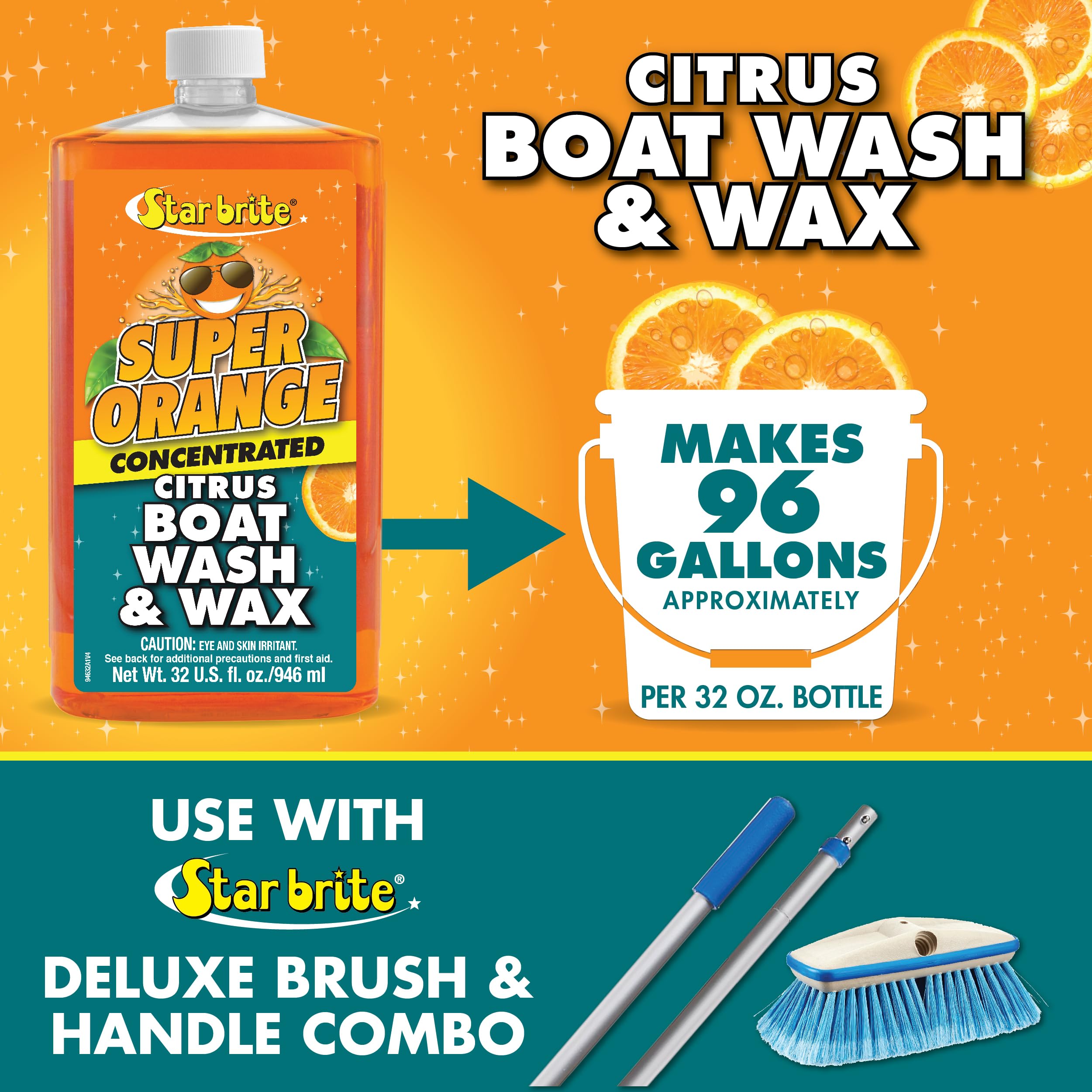 Star Brite Super Orange Citrus Boat Wash & Wax - 32 Oz (094632P)