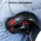 Youngdo Bike Seat - Comfortable Gel Foam Padded Leather Bicycle Seat, Wide Bike Saddle Cushion For Women And Men, Universal Fit,