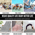 Large Soft Picnic Blanket Outdoor Law Grass Mat Park Car Travel Europe Mexico Trip Beach Towel Outside Summer Vacation Stuff Acc