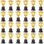 Juvale 24 Pack Mini Trophies For Awards, Gold Participation Trophy Cups For Sports Tournaments And Competitions (4 In)