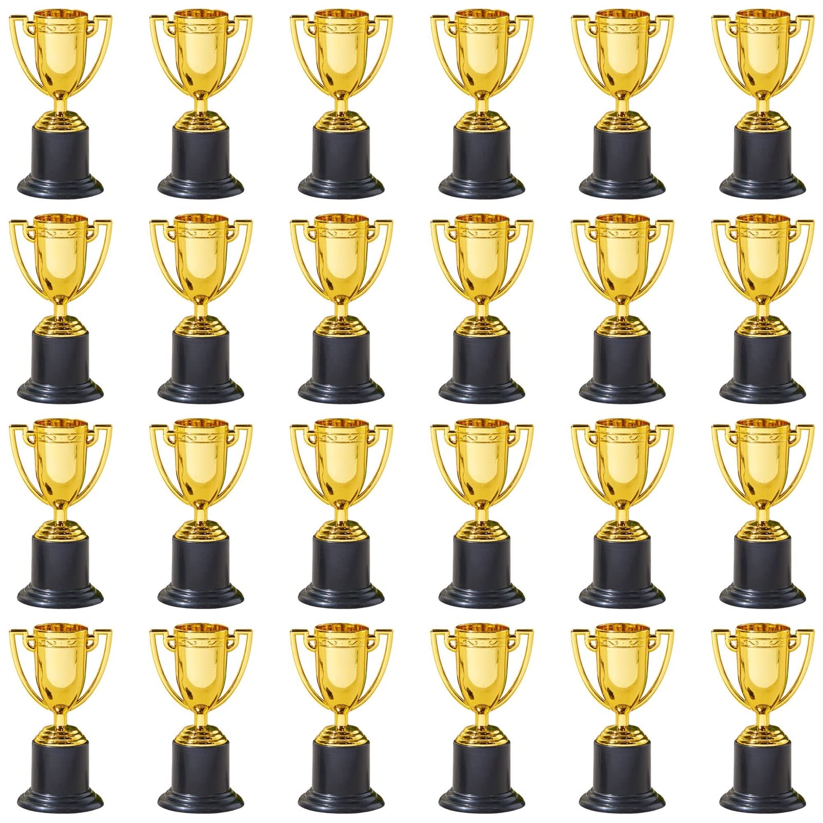Juvale 24 Pack Mini Trophies For Awards, Gold Participation Trophy Cups For Sports Tournaments And Competitions (4 In)