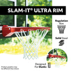 Lifetime Crank Adjust In Ground Tempered Glass Basketball Hoop, 54'', Clear