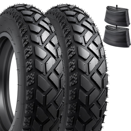 2 Pack 20'' E-Bike Fat Tires Heavy Duty 20 X 4.0 (102-406) Plus 20'' Bike Tubes 20 X 3.5/4.0 Av32Mm And 2 Nylon Rim Strips Compa