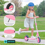 Gotrax KS8 Kick Scooter for Kids 5+, Large 8 Wheels and Height Adjustable Handlebar, Sturdy Wide Deck & Rear Brake, Detachable f