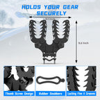 Kemimoto Double Tool Holder For Atv, Tool Mount For Atv, Bow Rack Tool Grips With Rubber Straps Compatible With Hunting Bike Mob