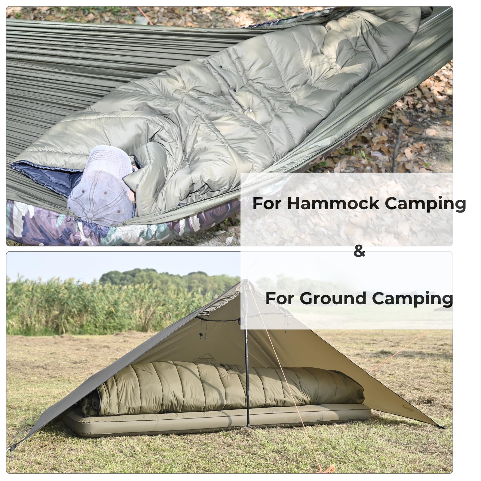 Onewind Topquilt Poncho With Footbox, Dupont Sorona Versatile Hammock Overquilt Lightweight And Portable Sleeping Bag Camping To