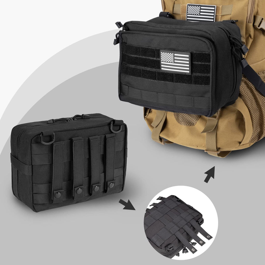 Jueachy Tactical Molle Pouch Admin Bag Utility Tool Pouches Molle Attachment Edc Large Pouches Expandable Molle Accessories Orga