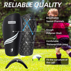 Hiaaro Soccer Shin Guards For Kids Youth Adults, Shin Pads And Sleeves With Optimized Insert Pocket, Protective Soccer Equipment