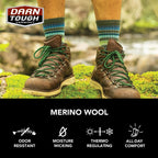 Darn Tough Vermont Micro Crew Sock Cushion 1466 Athletic Socks,Olive,XL