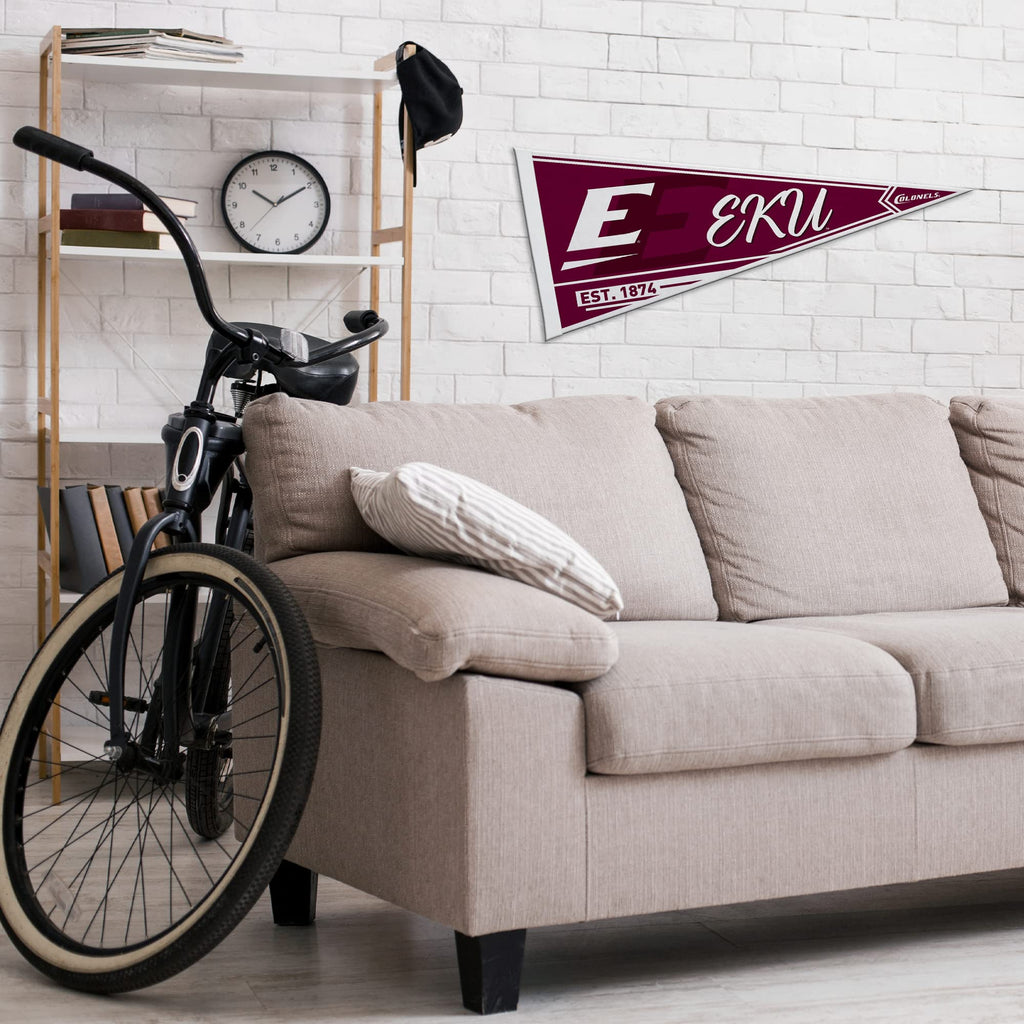 Rico Industries Ncaa Eastern Kentucky Colonels Classic 12'' X 30'' Felt Wall D  Cor Pennant - Great For Home/Bed Room/Man Cave D