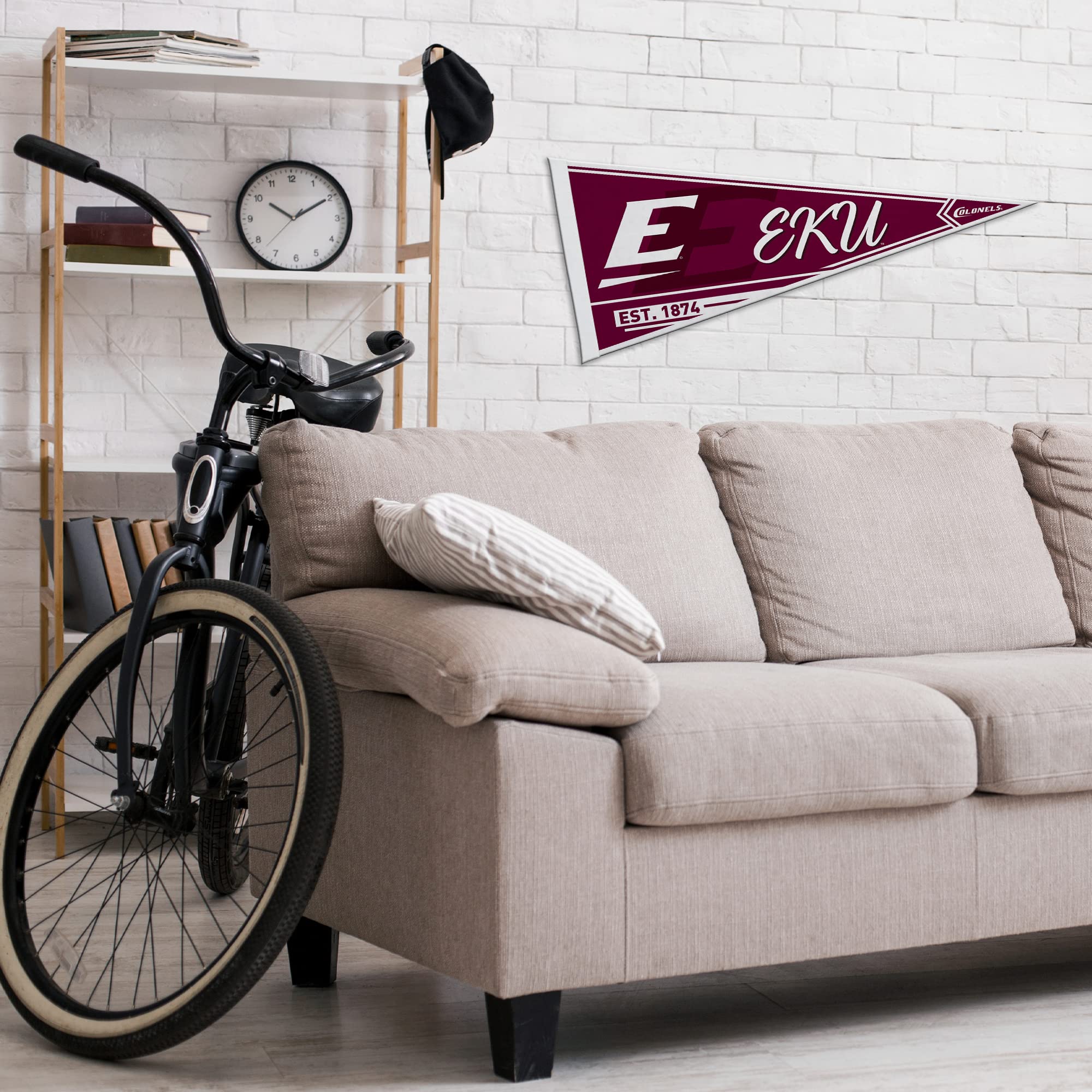 Rico Industries Ncaa Eastern Kentucky Colonels Classic 12'' X 30'' Felt Wall D  Cor Pennant - Great For Home/Bed Room/Man Cave D
