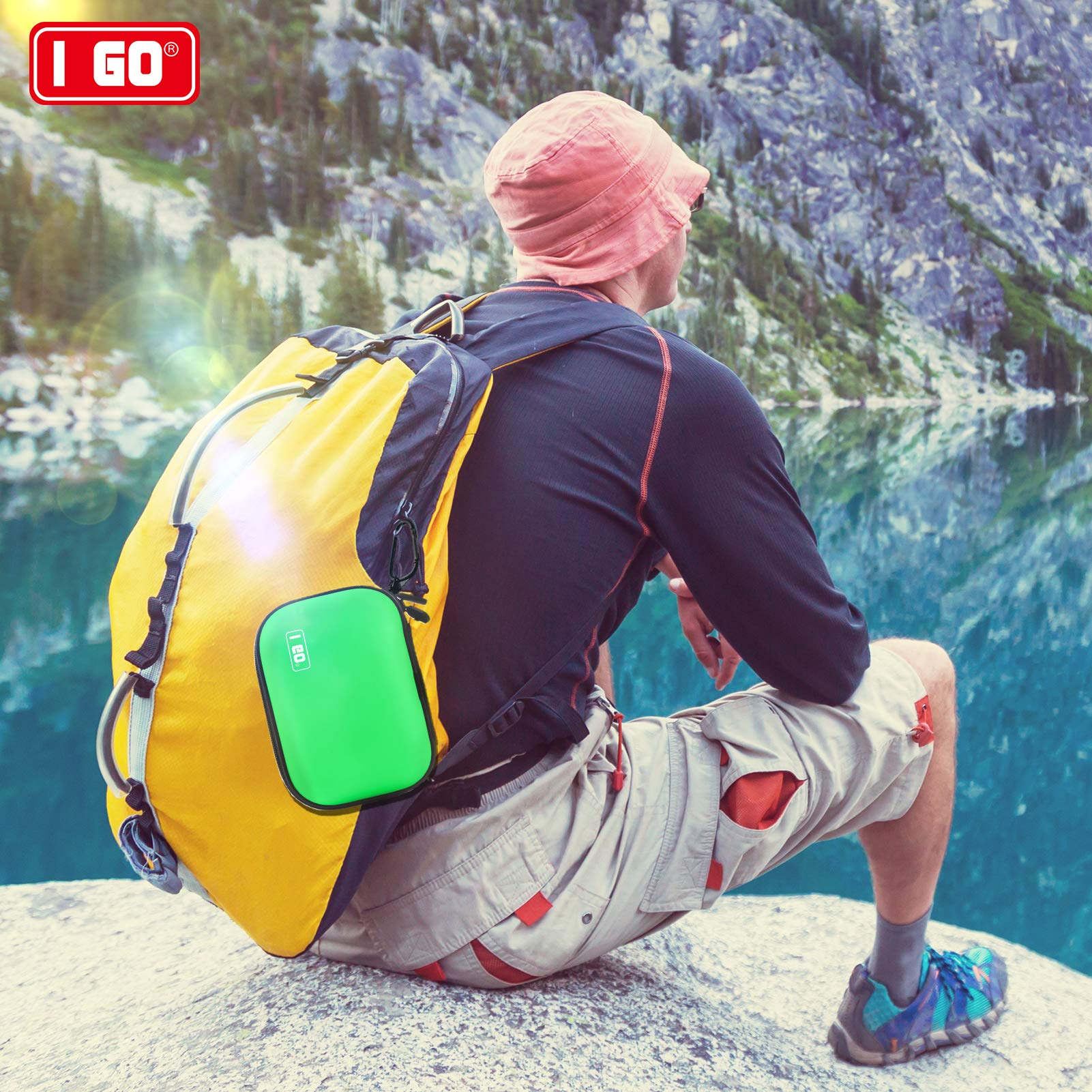 I Go 85 Pieces Hard Shell Mini Compact First Aid Kit, Small Personal Emergency Survival Kit For Travel Hiking Camping Backpackin