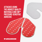 Megaware - Xl Scuffbuster Bow Guard With Notch For Boats - Protects From Scuffs And Scratches - Stainless Steel Shield With 3M A