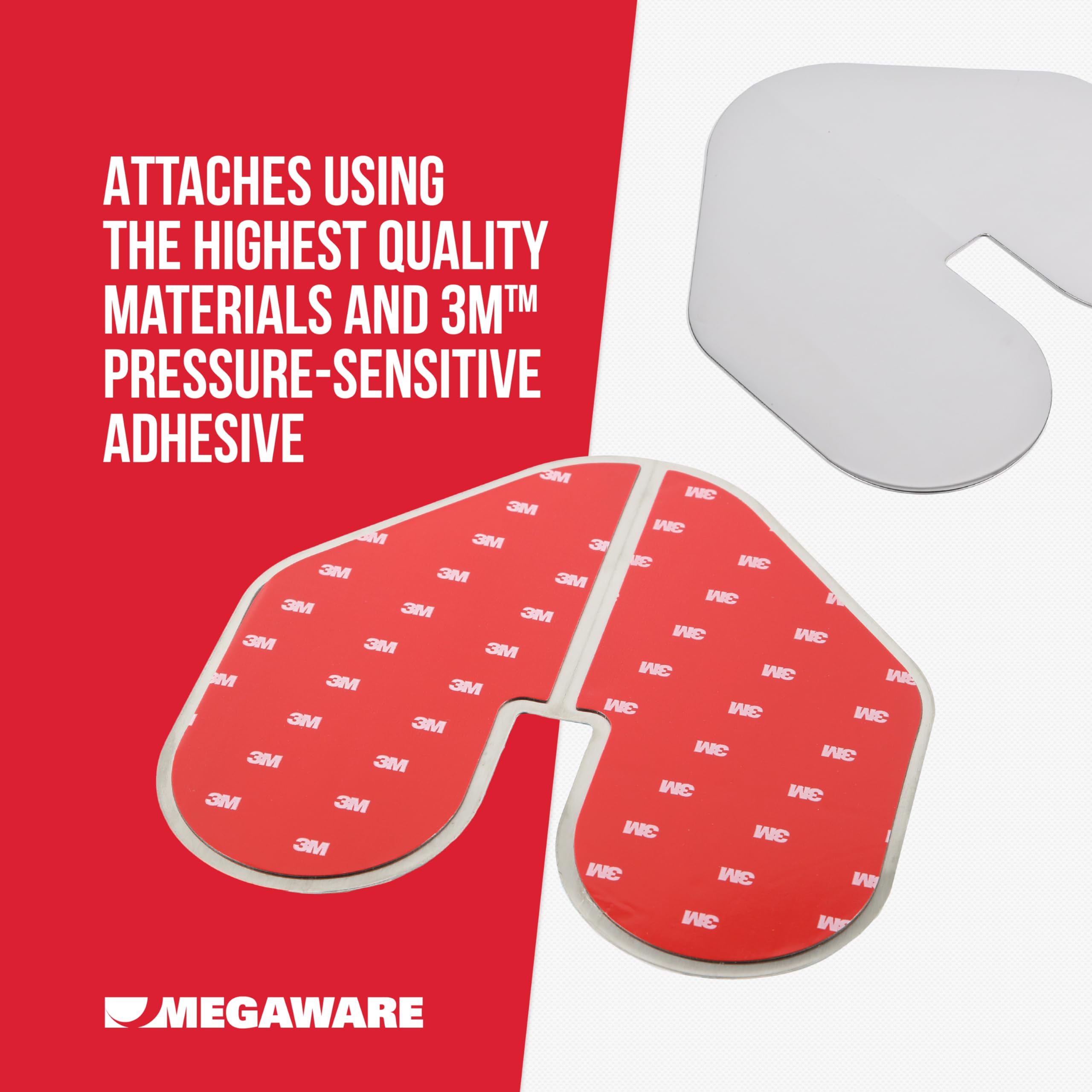 Megaware - Xl Scuffbuster Bow Guard With Notch For Boats - Protects From Scuffs And Scratches - Stainless Steel Shield With 3M A