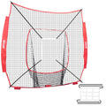 VEVOR 7x7FT Baseball Softball Practice Net, Portable Baseball Training Net for Hitting Batting Catching Pitching, Backstop Baseb