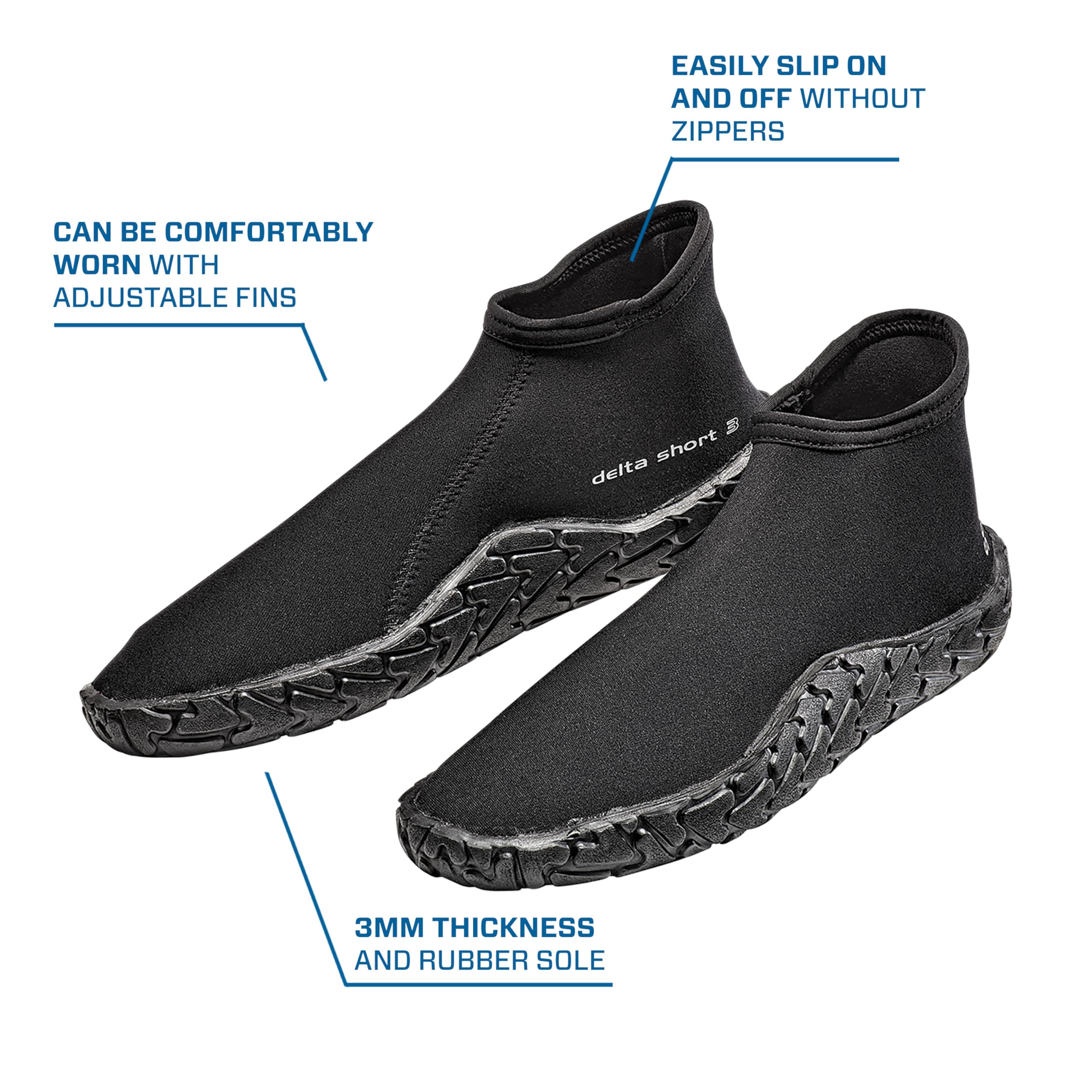 Scubapro Delta 3Mm Short Diving Boot (Large)