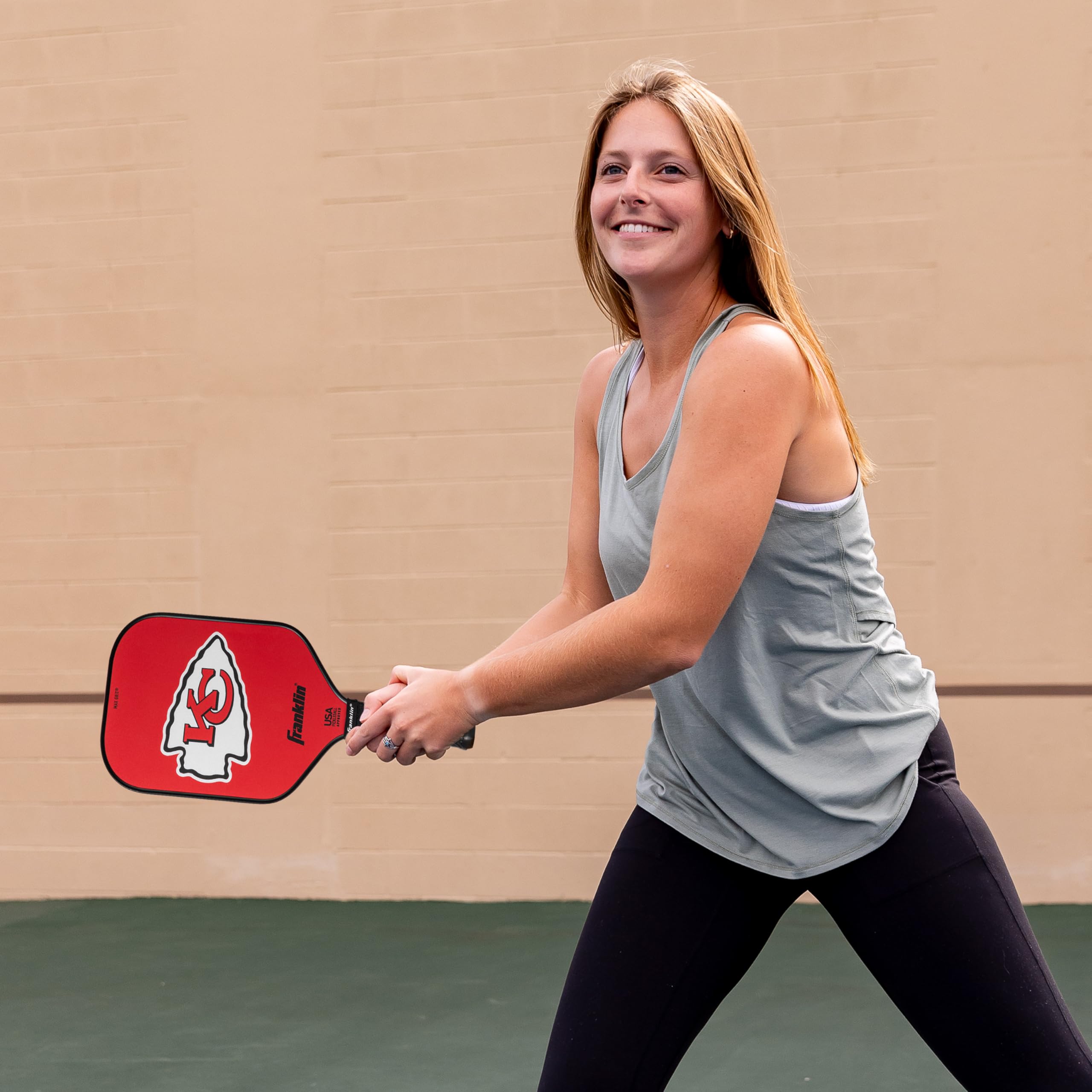 Franklin Sports Nfl Kansas City Chiefs Pickleball Paddle - Pickleball X - Polypropylene Core - Nfl Official Licensed Product - U