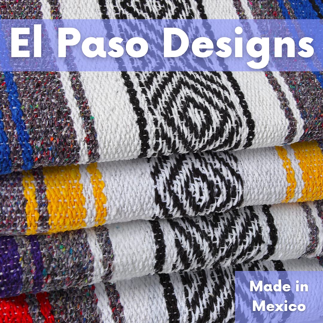 El Paso Designs Mexican Yoga Blanket  Colorful Falsa Serape  Park Blanket, Yoga Towel, Picnic, Beach Blanket, Patio Blanket, Sof