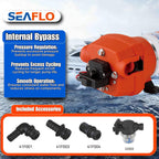 New 12V Water Pressure Diaphragm Pump 4.5Gpm 17 L/Min 40 Psi Caravan/Rv/Boat/Marine